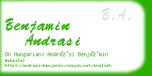 benjamin andrasi business card